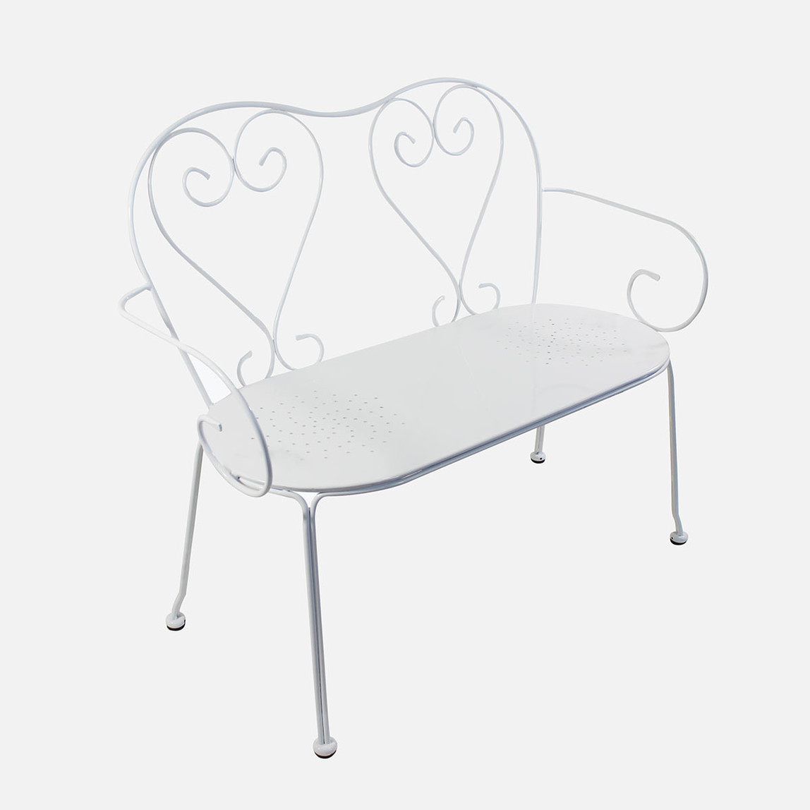    Sunfun Steel Metal Bahçe Bankı Beyaz  