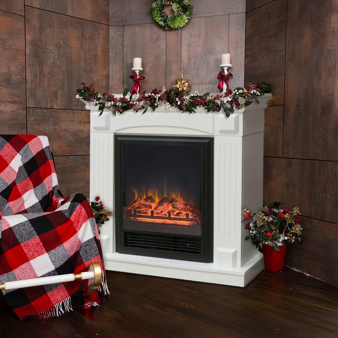    Dlc Santorini 1600W Dekoratif Şömine Beyaz  