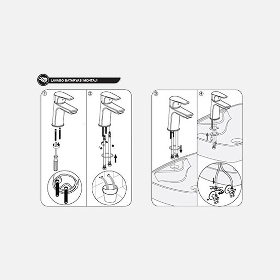 ECA Niobe Kuğu Lavabo Bataryası 