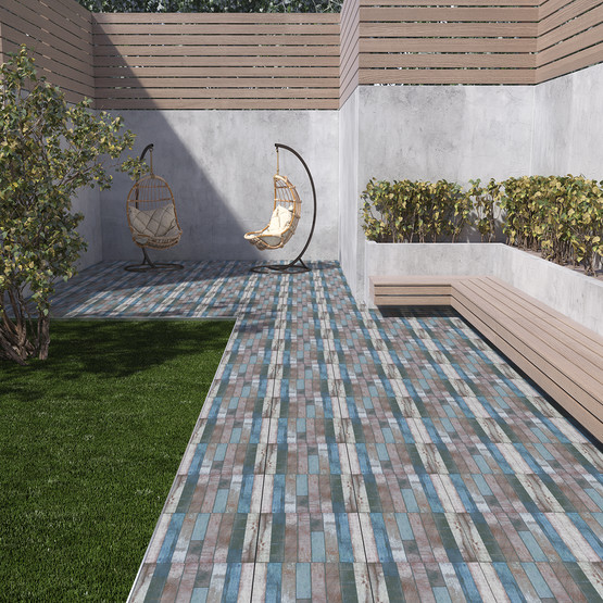 Duratiles Vintage Karo Blue Art 45 x 45 cm 1,22 m2