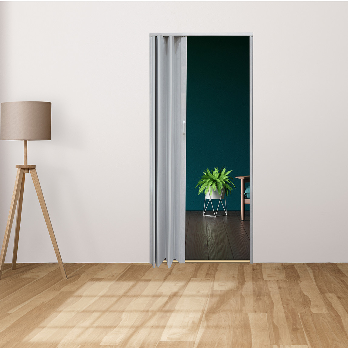    LORIN Akordiyon Kapı Beyaz   