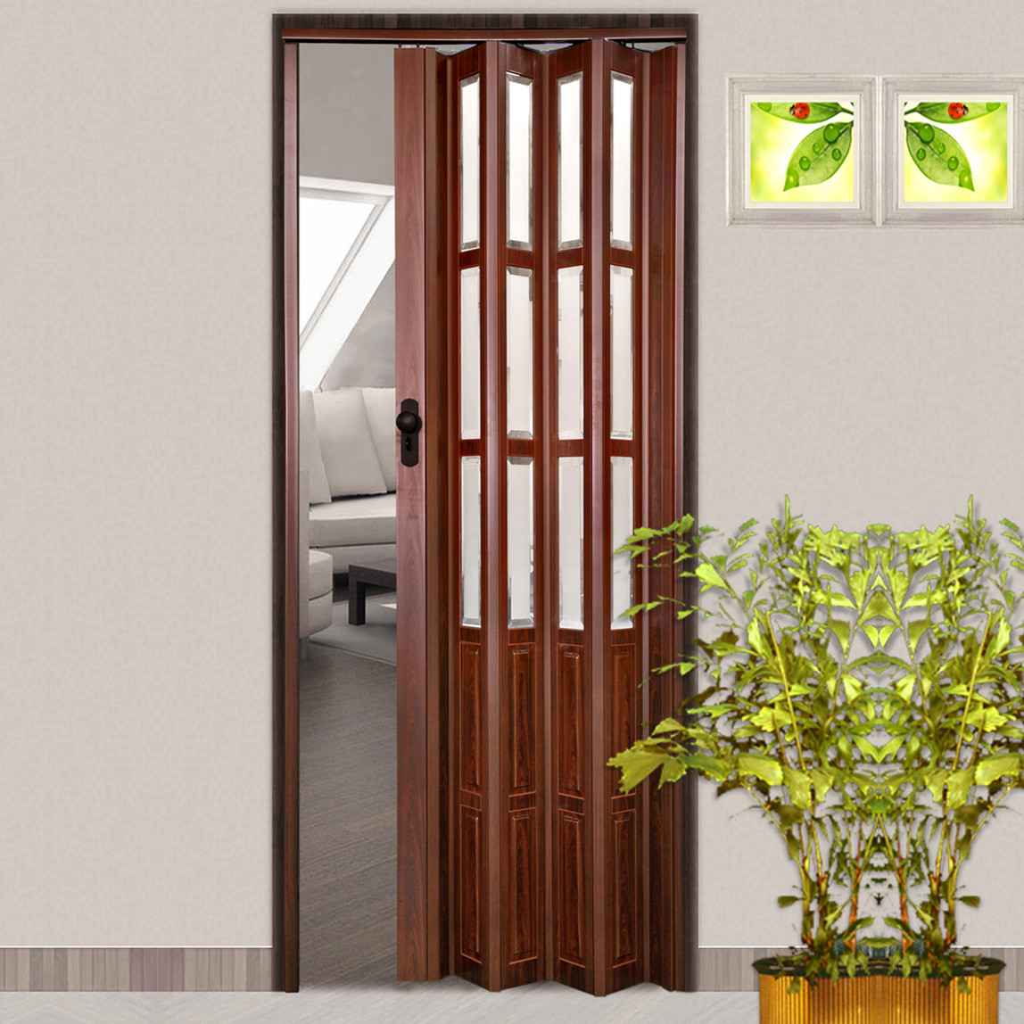    LORIN Camlı Akordiyon Kapı Venge  