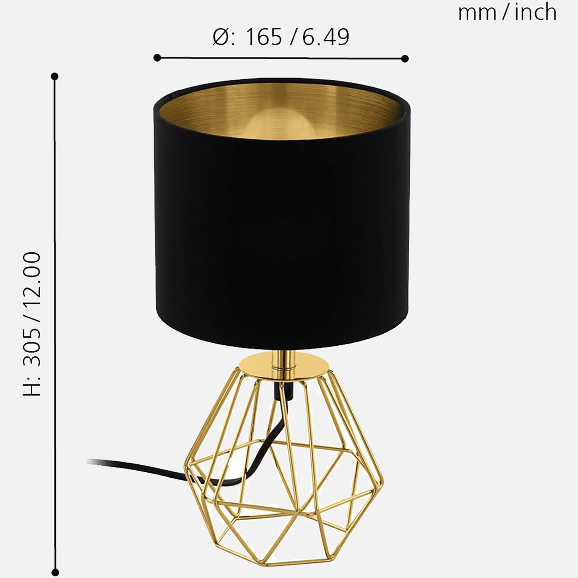    Eglo Carlton Abajur Altın 