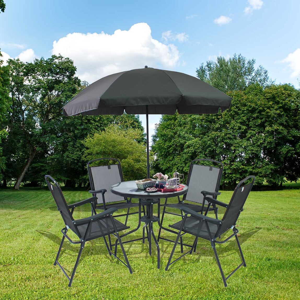    Sunfun Şemsiyeli Masa ve Sandalye Seti  