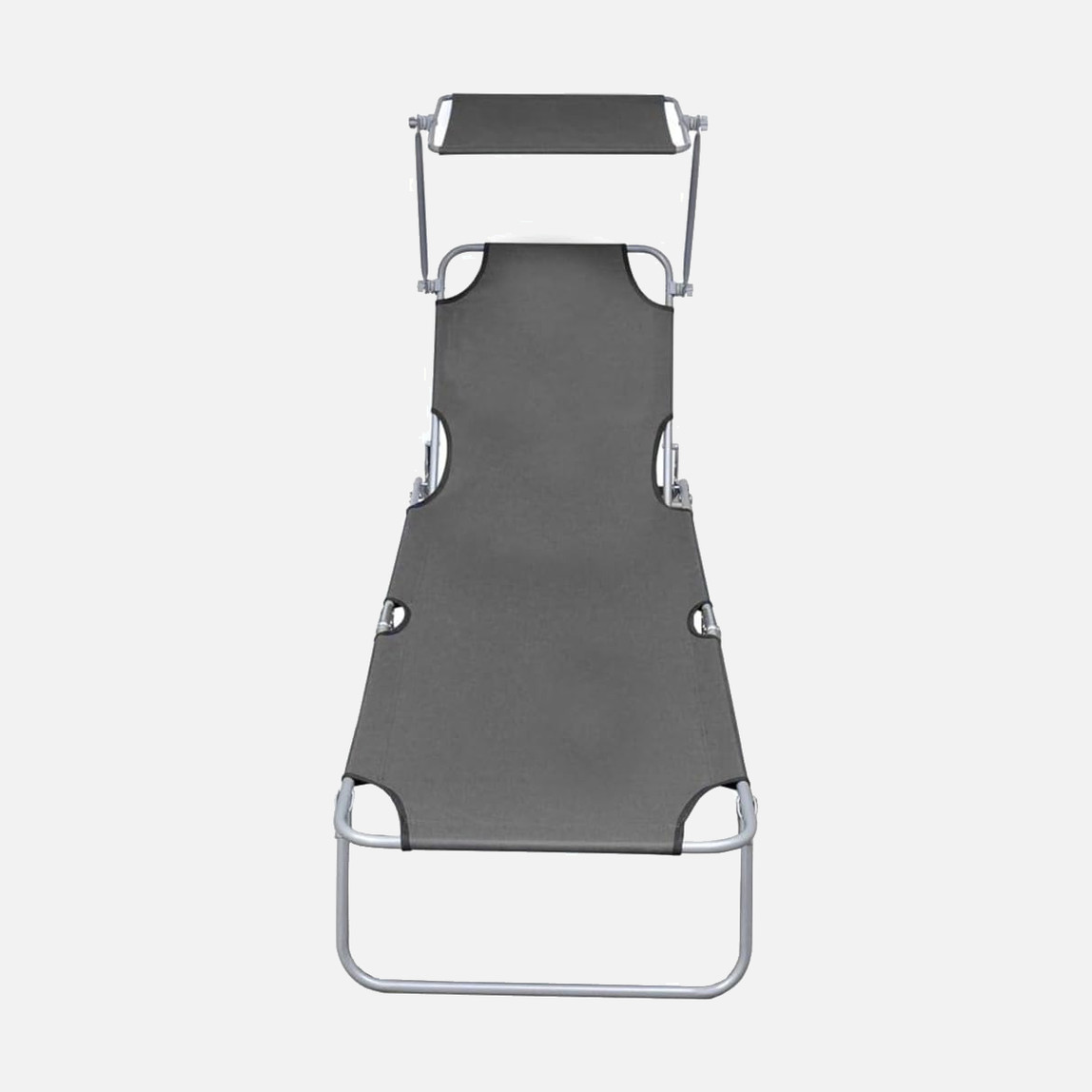    Sunfun Metal Katlanabilir Şezlong Gri  