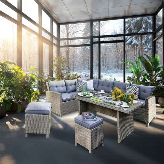 Sunfun Silvana Rattan Köşe Oturma Grubu 