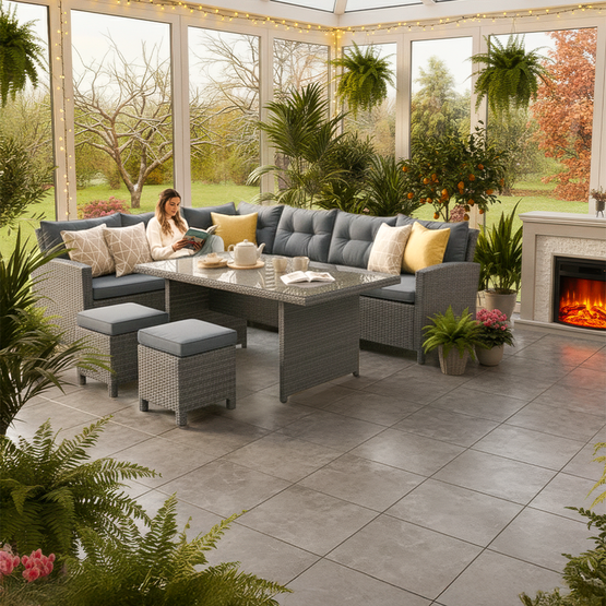 Sunfun Silvana Rattan Köşe Oturma Grubu 