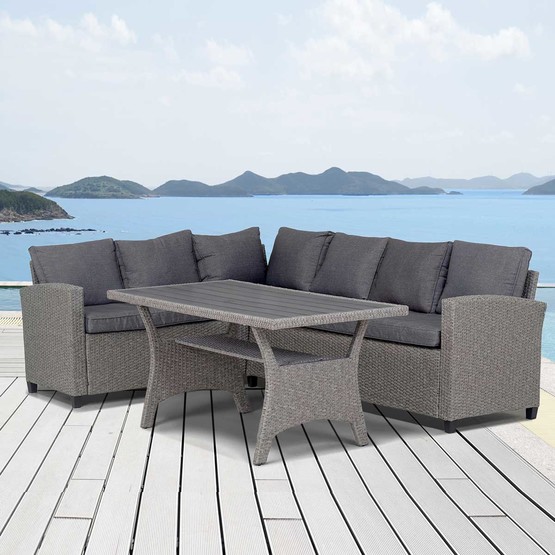 Sunfun Güde Rattan Köşe Oturma Grubu 