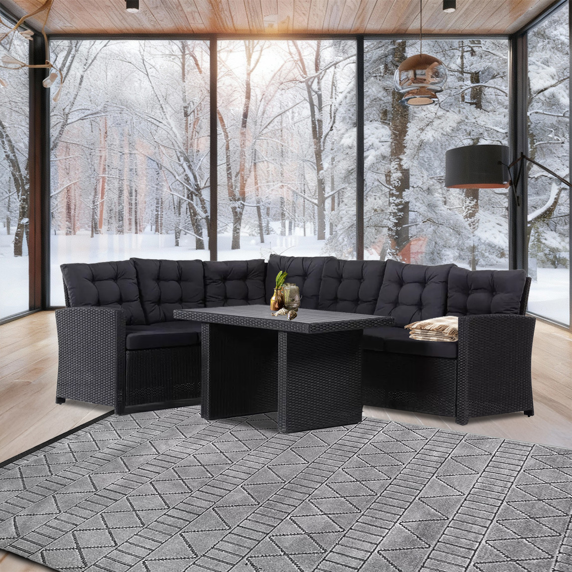    Sunfun Susia Rattan Siyah Köşe Oturma Grubu
  