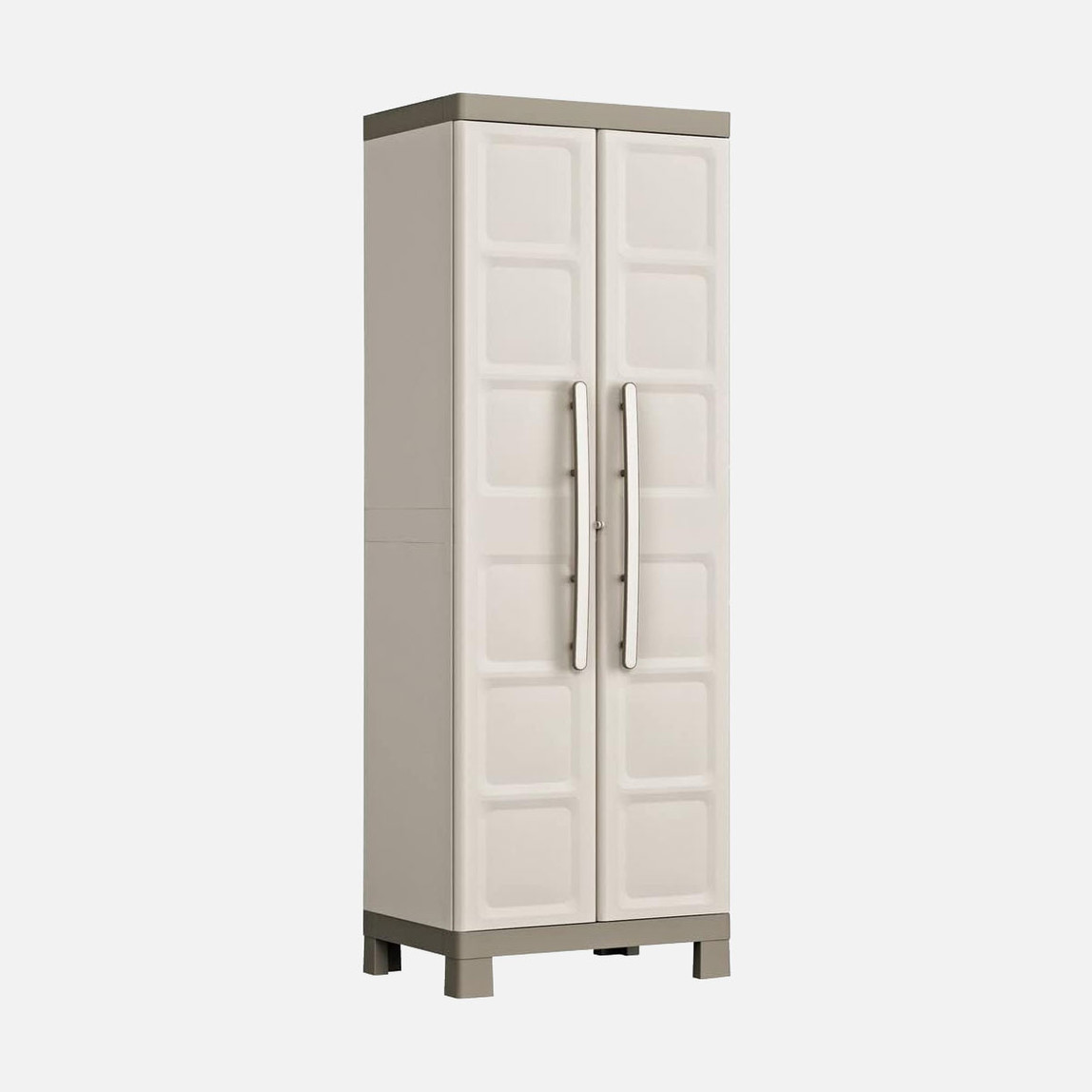    Keter Excellence 4 Raflı ve Uzun Bölmeli Plastik Dolap Bej 