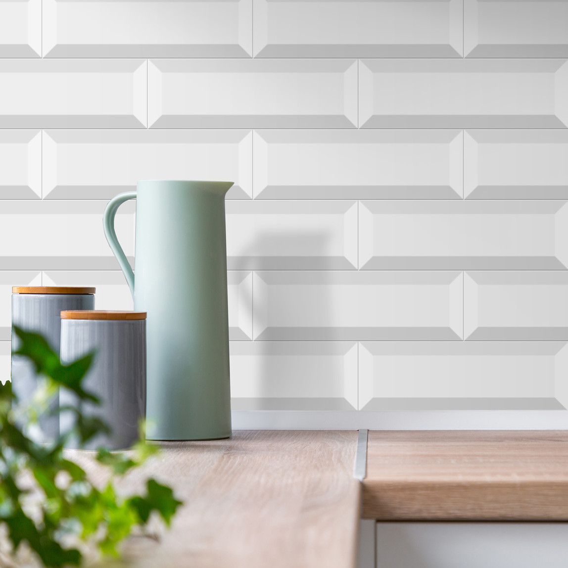    Ege Seramik 10X30 cm Metro Duvar Seramiği Beyaz 