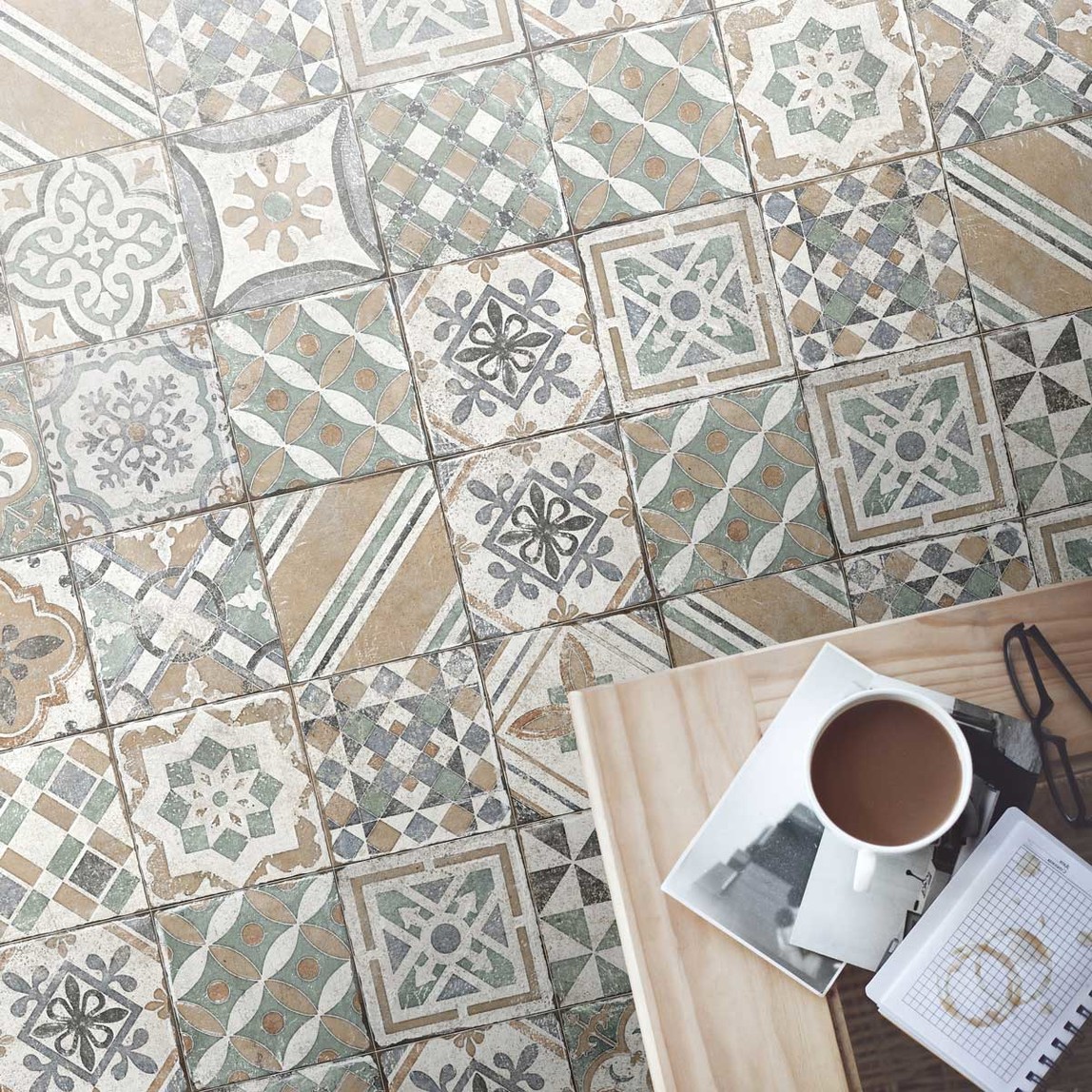    Ege Seramik Marrakesh Bej Mix Yer Seramiği 20x20cm  