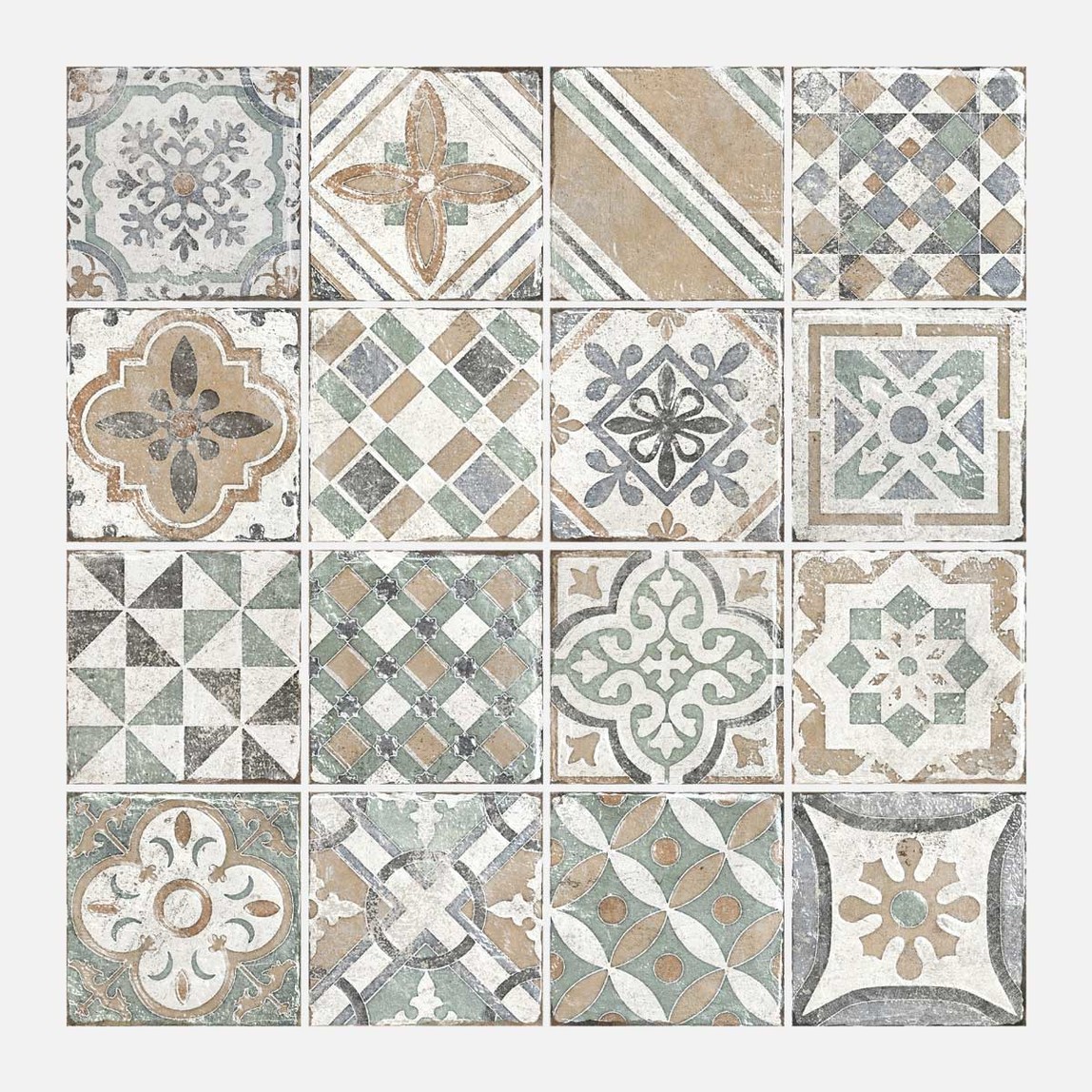    Ege Seramik Marrakesh Bej Mix Yer Seramiği 20x20cm  