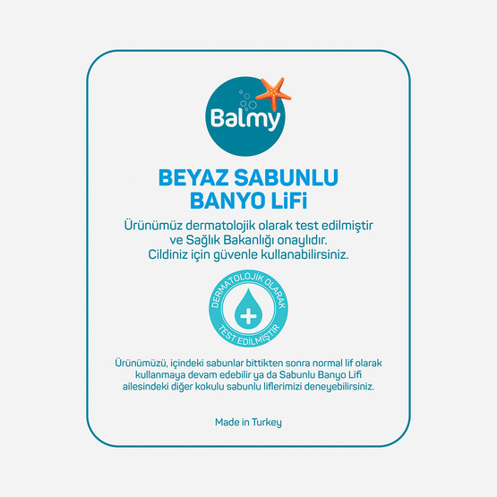 Balmy Beyaz Sabunlu Banyo Lifi
