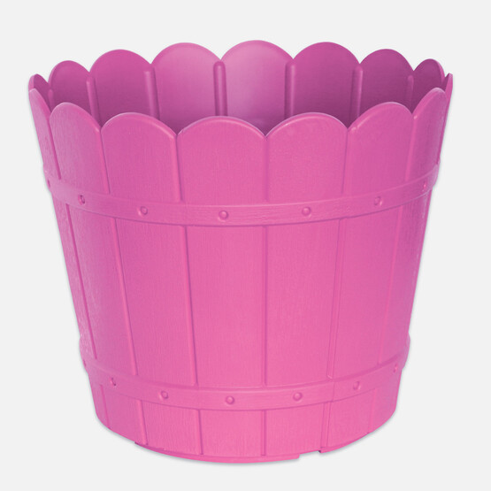 Özlider Yuvarlak Balkon Saksısı Pembe 