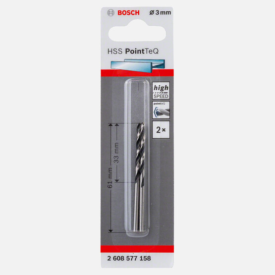 Bosch HSS-PointTec Metal Delme Ucu 3.0 mm 2'li Paket 