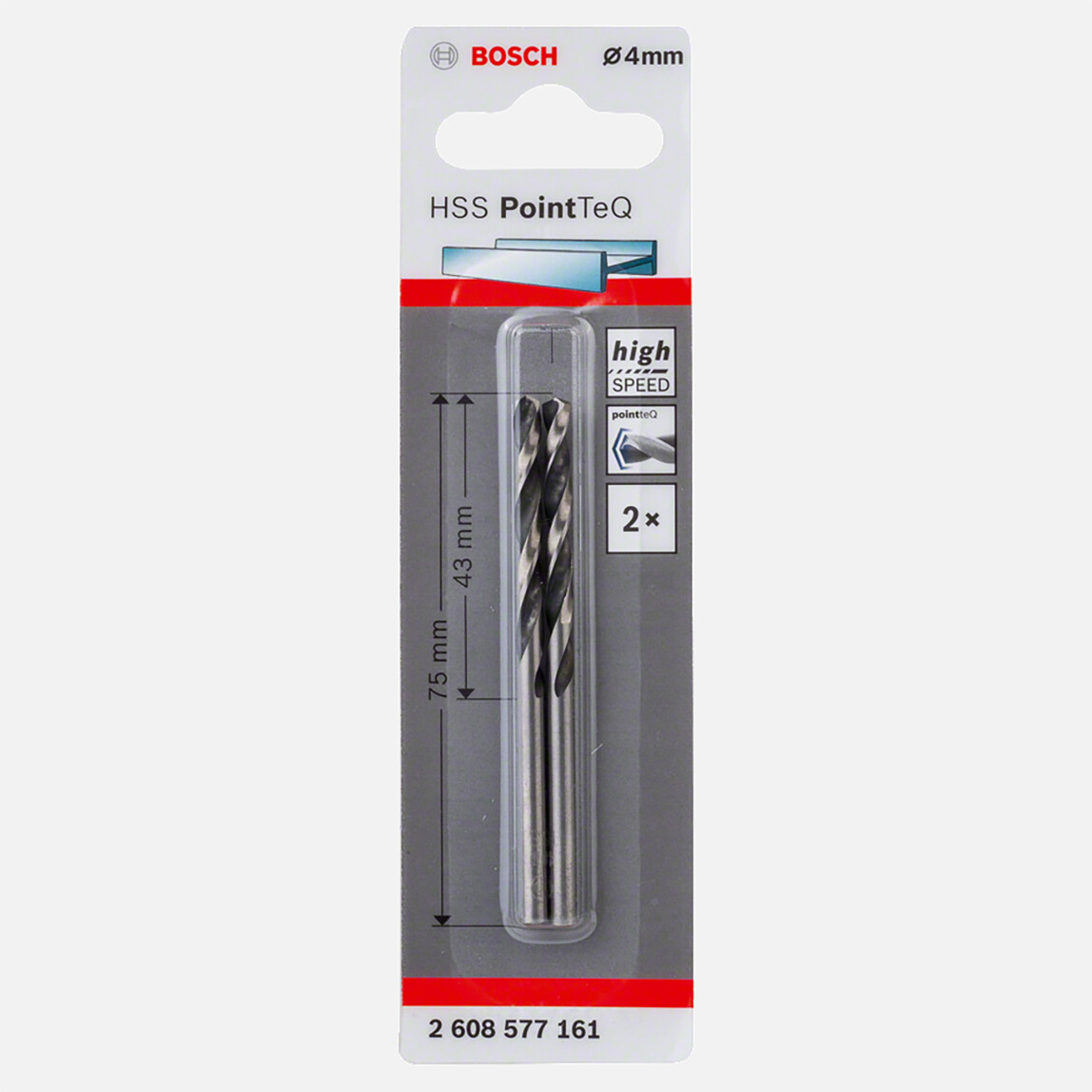    Bosch HSS-PointTec Metal Delme Ucu 4.0 mm 2'li Paket  