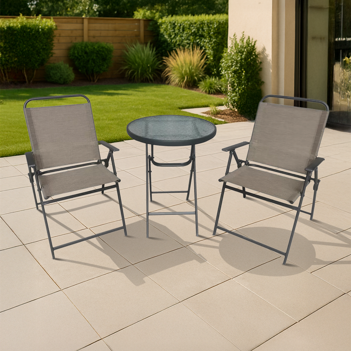    Sunfun Bistro Katlanır Masa ve Sandalye Seti  