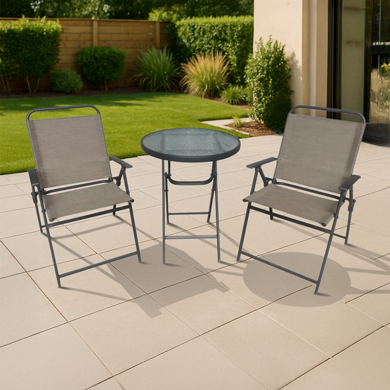 Sunfun Bistro Katlanır Masa ve Sandalye Seti 