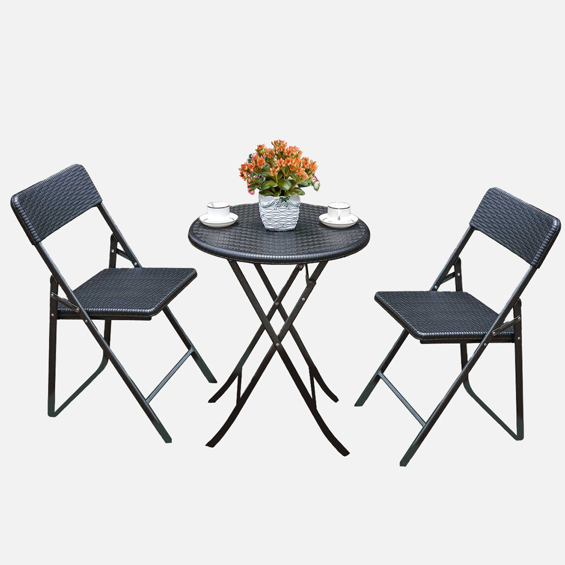    Sunfun Bistro Siyah Masa ve Sandalye Seti   
