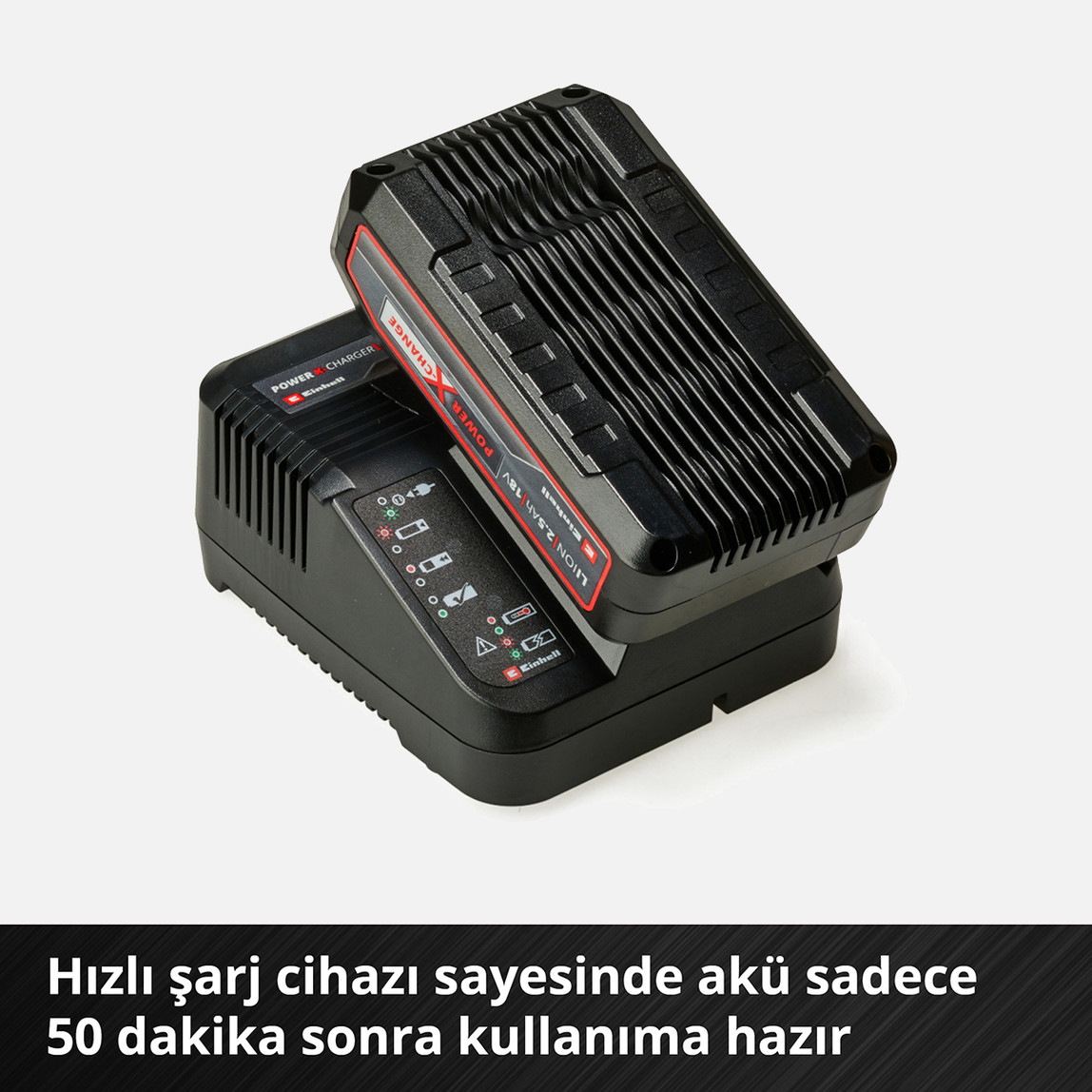    Einhell Power X-Change 18V 2,5 Ah Li-ion Akü ve Şarj Cihazı 