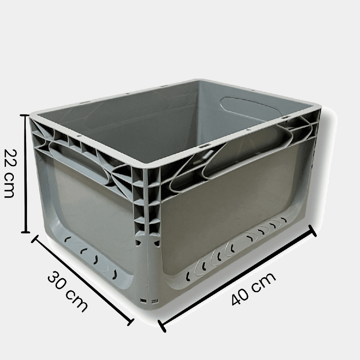    Euronorm Çok Amaçlı Taşıma ve Saklama Kasası Gri 21 lt 
