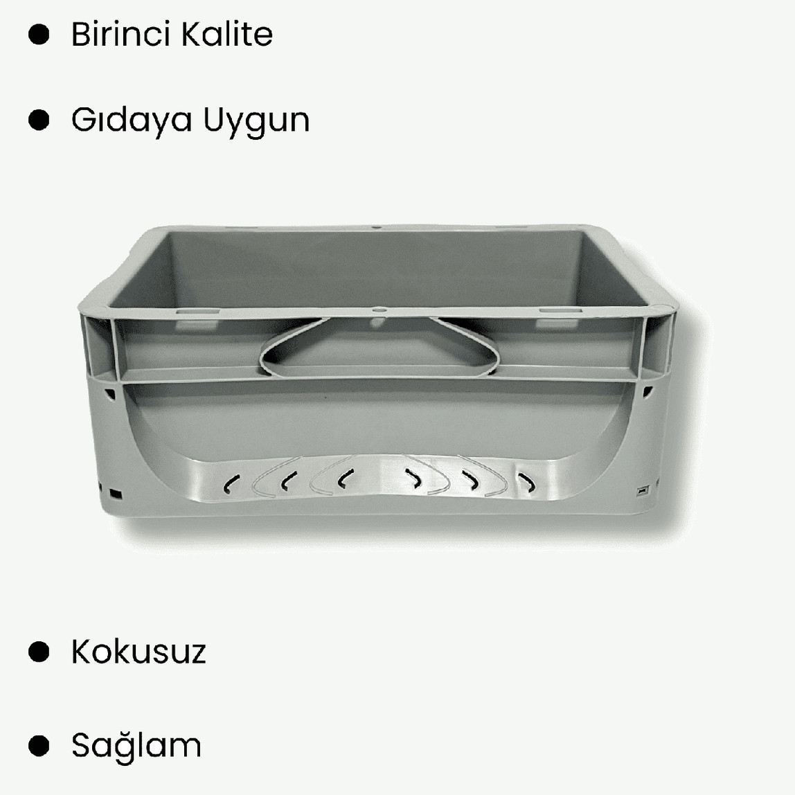    Euronorm Çok Amaçlı Taşıma ve Saklama Kasası Gri 5 lt 