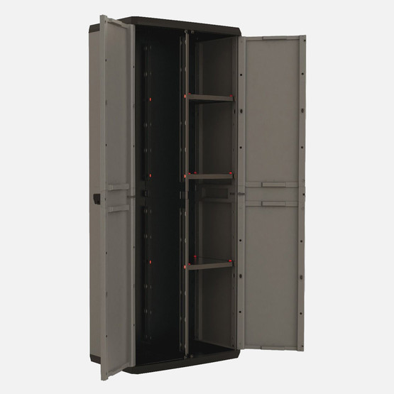 Keter Piu 3 Raflı ve Uzun Bölmeli Plastik Dolap Antrasit