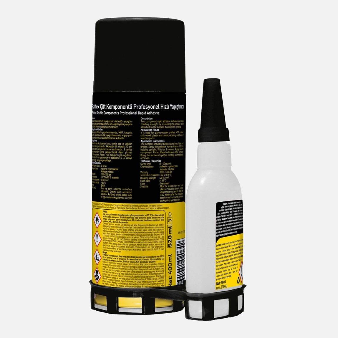   Pattex 2K Hızlı Yapıştırıcı 400 + 70 Ml  