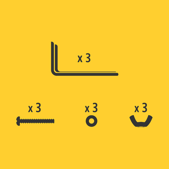 Işık Decopiyer Duvar Bağlantı 12cm L Ayak Beyaz 