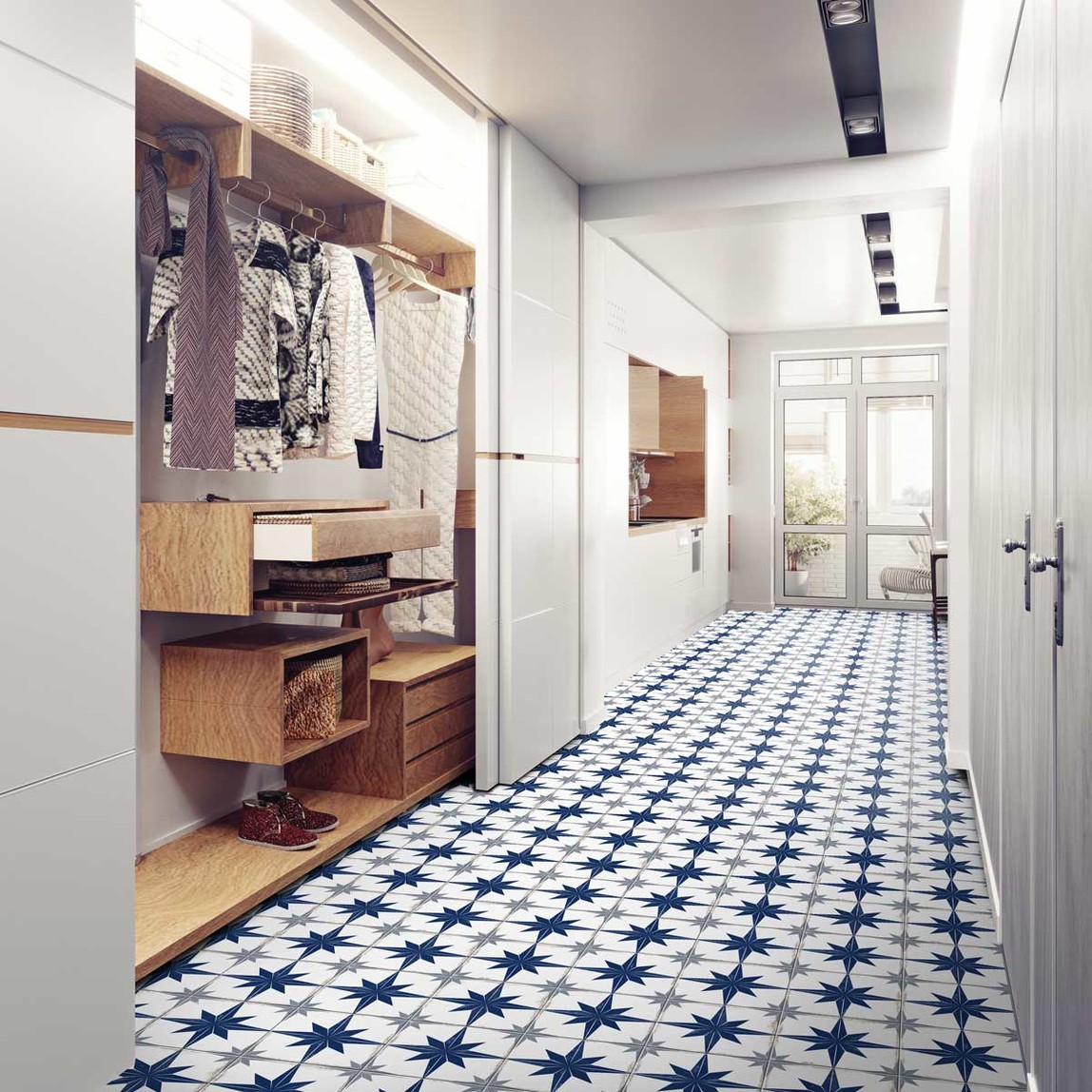    Ege Seramik Atlas Mavi 20x20 cm 