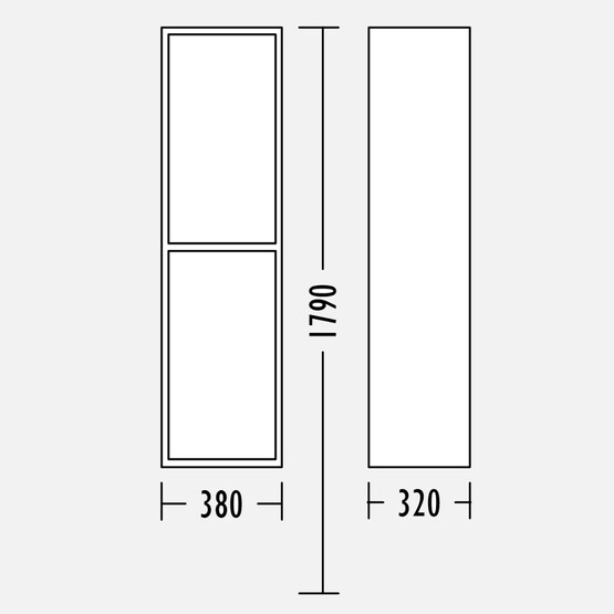 Polka Tria Aynalı 40 cm Takım Banyo Dolabı Beyaz