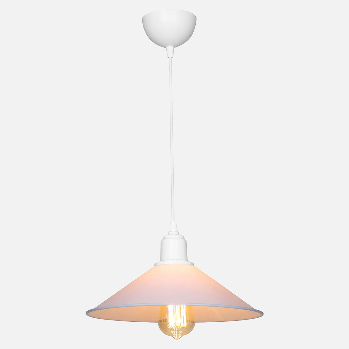    Asz Maya Plastik E27 Duy Yuvarlak Tekli Modern Sarkıt Beyaz  