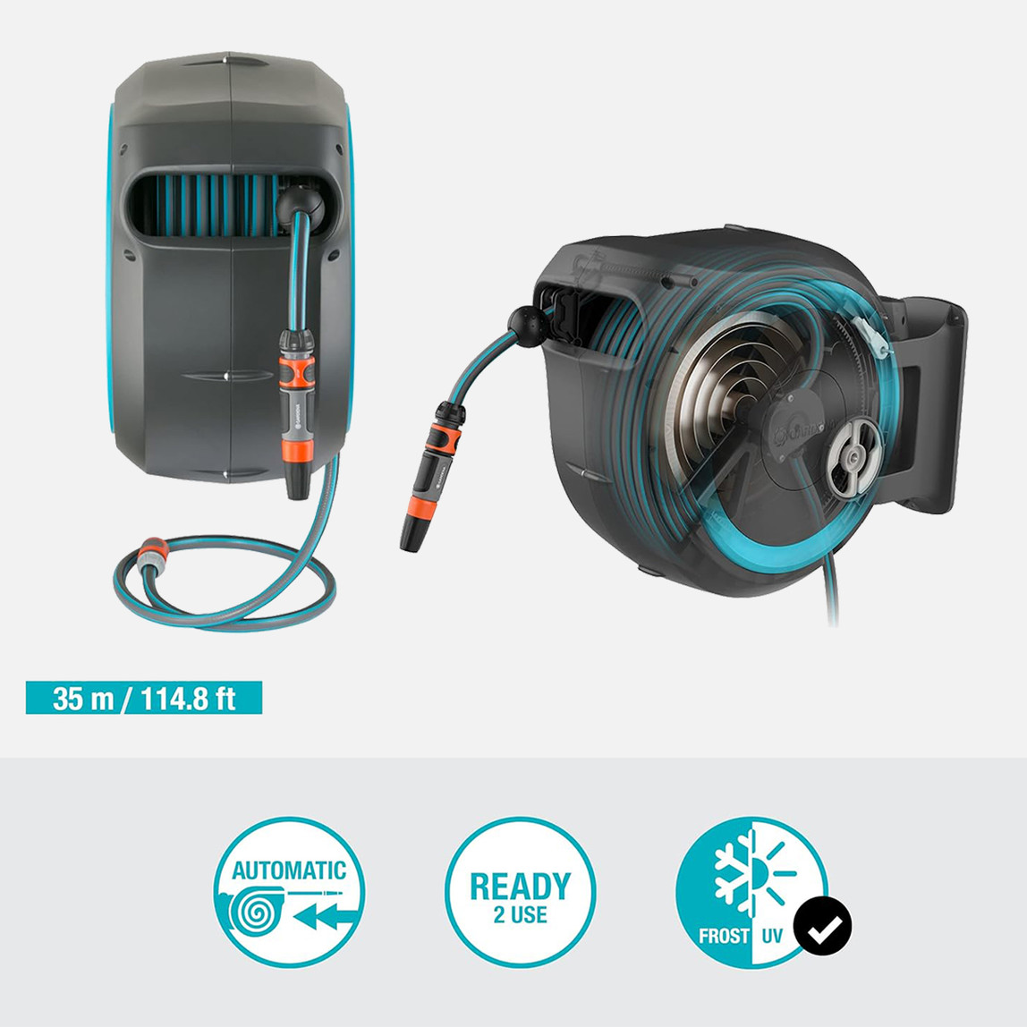    Gardena Duvara Monte Hortum Kutusu 35m  