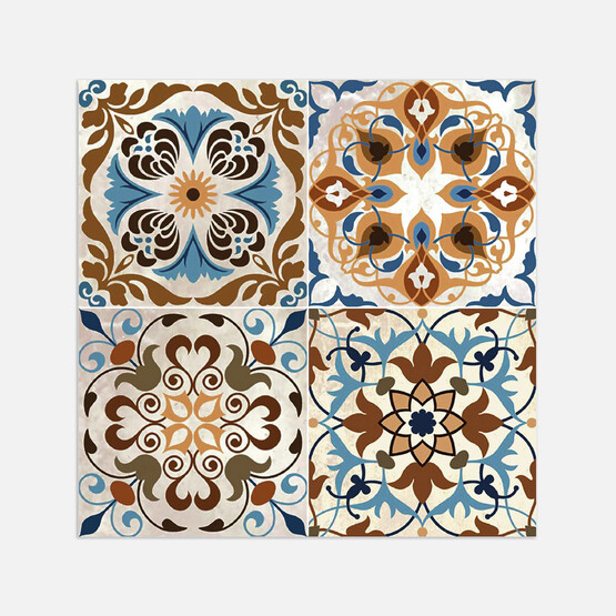 Tink Fas Desenli Çok Renkli Zemin PVC Karo 30 x 30 cm