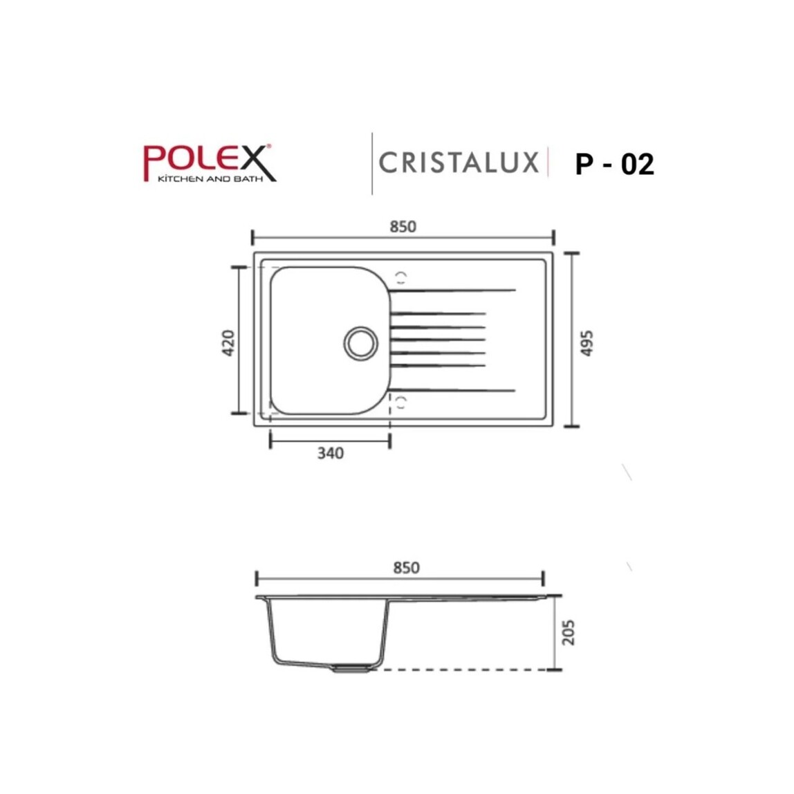    Polex P-02 Eviye Antrasit 