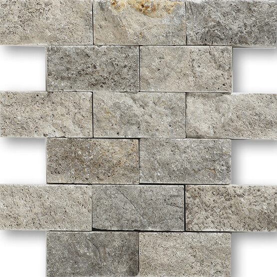 Delta Doğal Taş Silver Traverten Patlatma 4,8x10cm