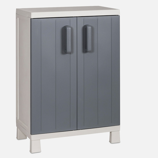 Anniversary 2 Raflı Plastik Dolap Beyaz-Antrasit