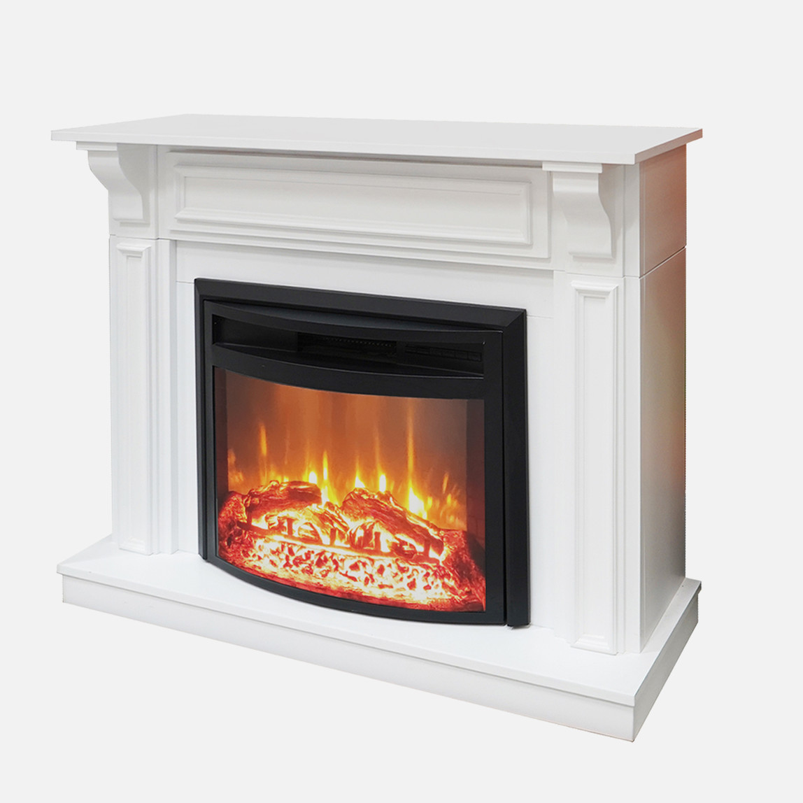    Dlc Mikanos 1800W Sütunlu Dekoratif Şömine Beyaz  