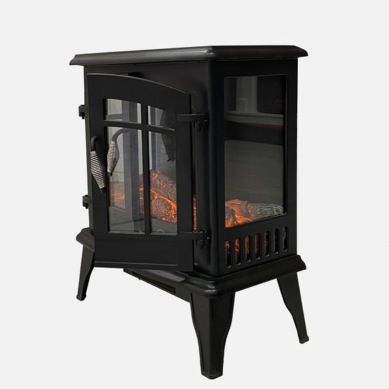 Dlc Lotus 1500W Ayaklı Dekoratif Şömine Siyah