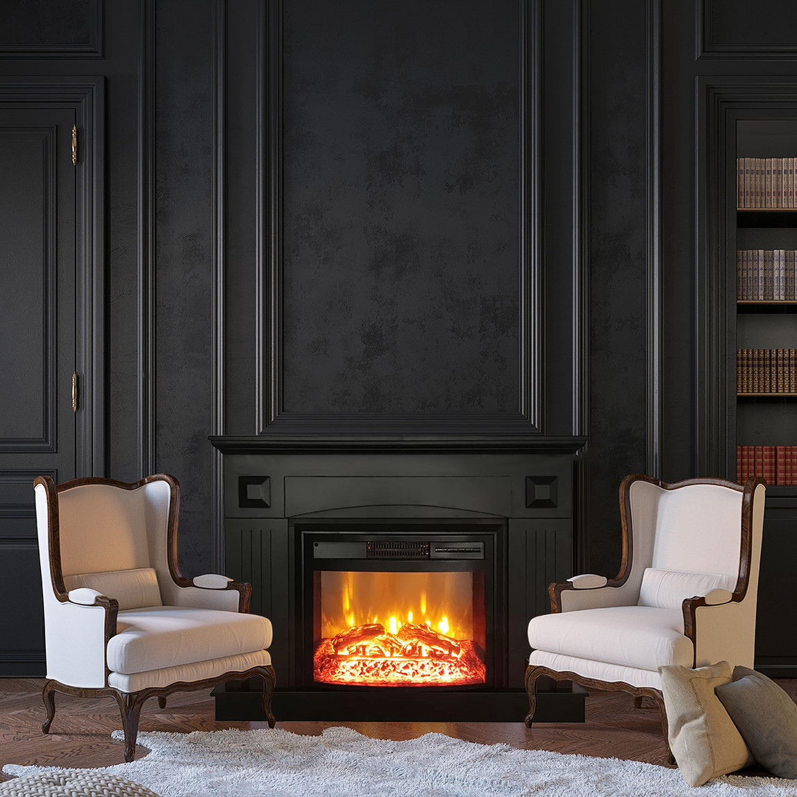    Dlc Vernazza1800W Dekoratif Şömine Siyah  