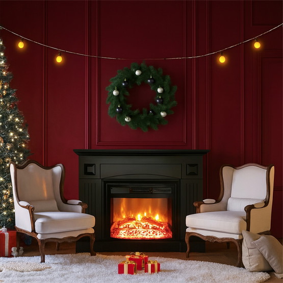 Dlc Vernazza1800W Dekoratif Şömine Siyah 