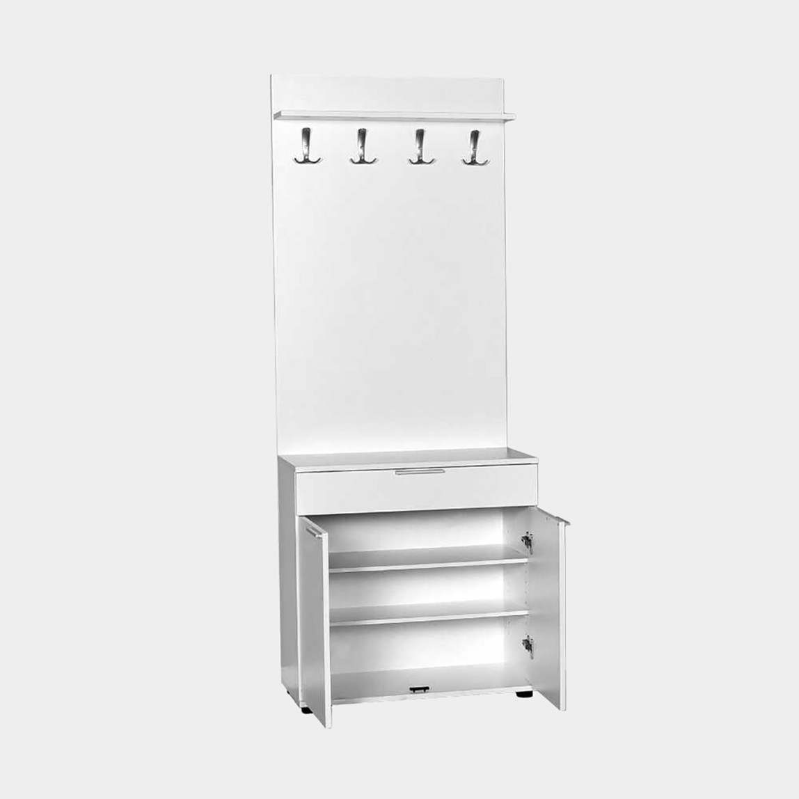    Adore Porto 2 Kapaklı Çekmeceli Portmanto ve Ayakkabılık  