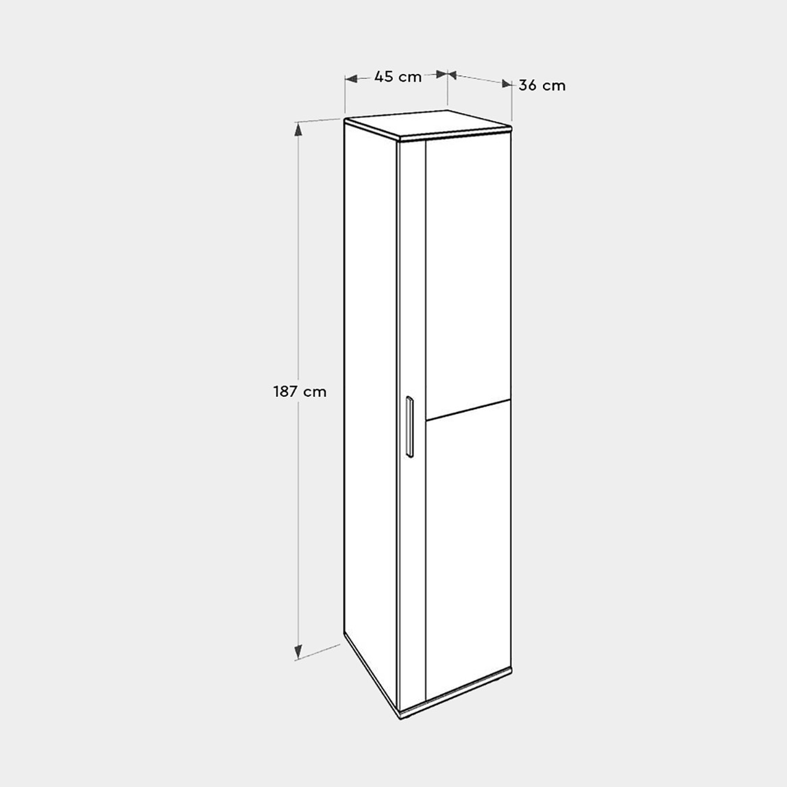    Adore Porto Tek Kapaklı 10 Bölmeli Aynalı Ayakkabılık  