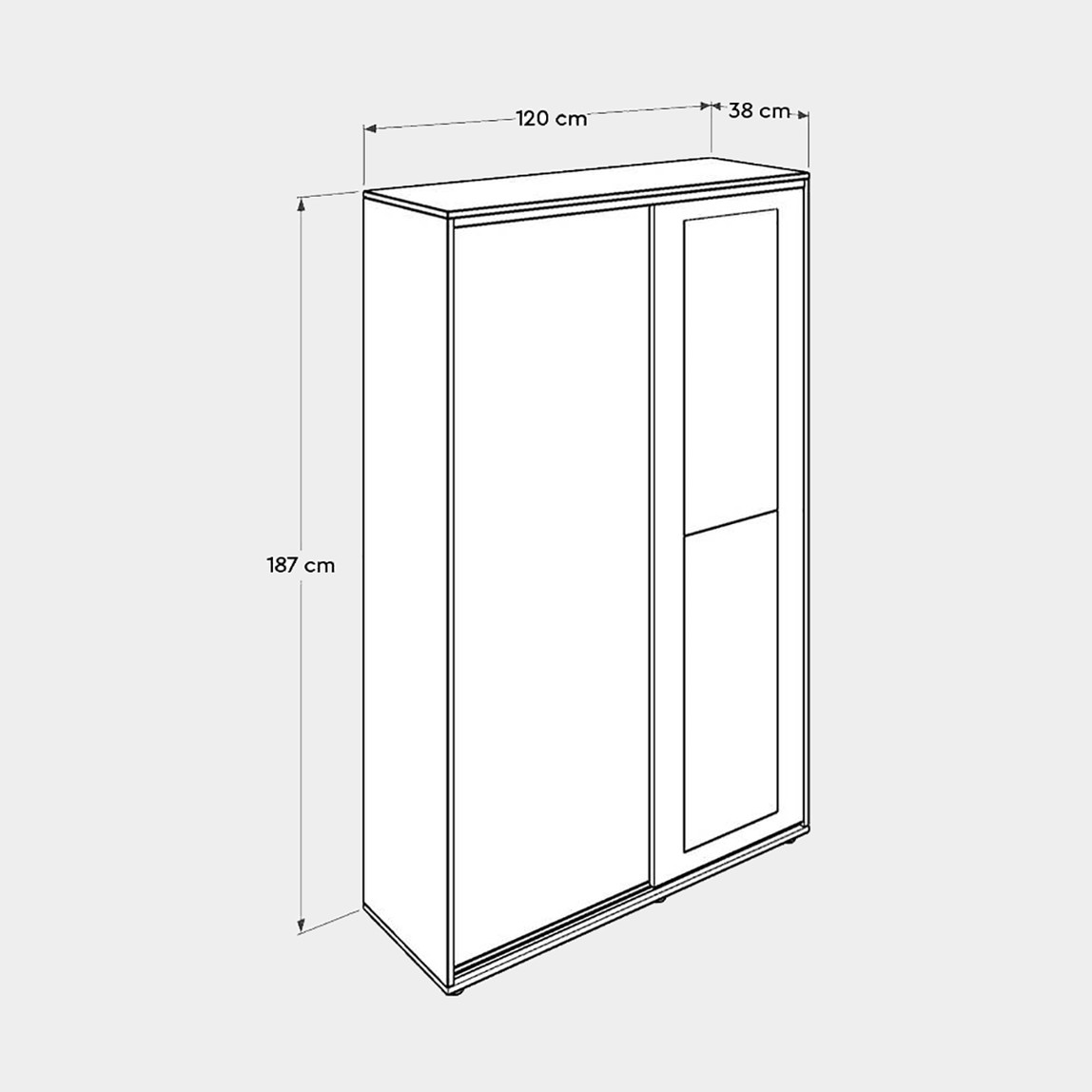    Adore Porto Sürgü Kapaklı Aynalı Portmanto Beyaz  