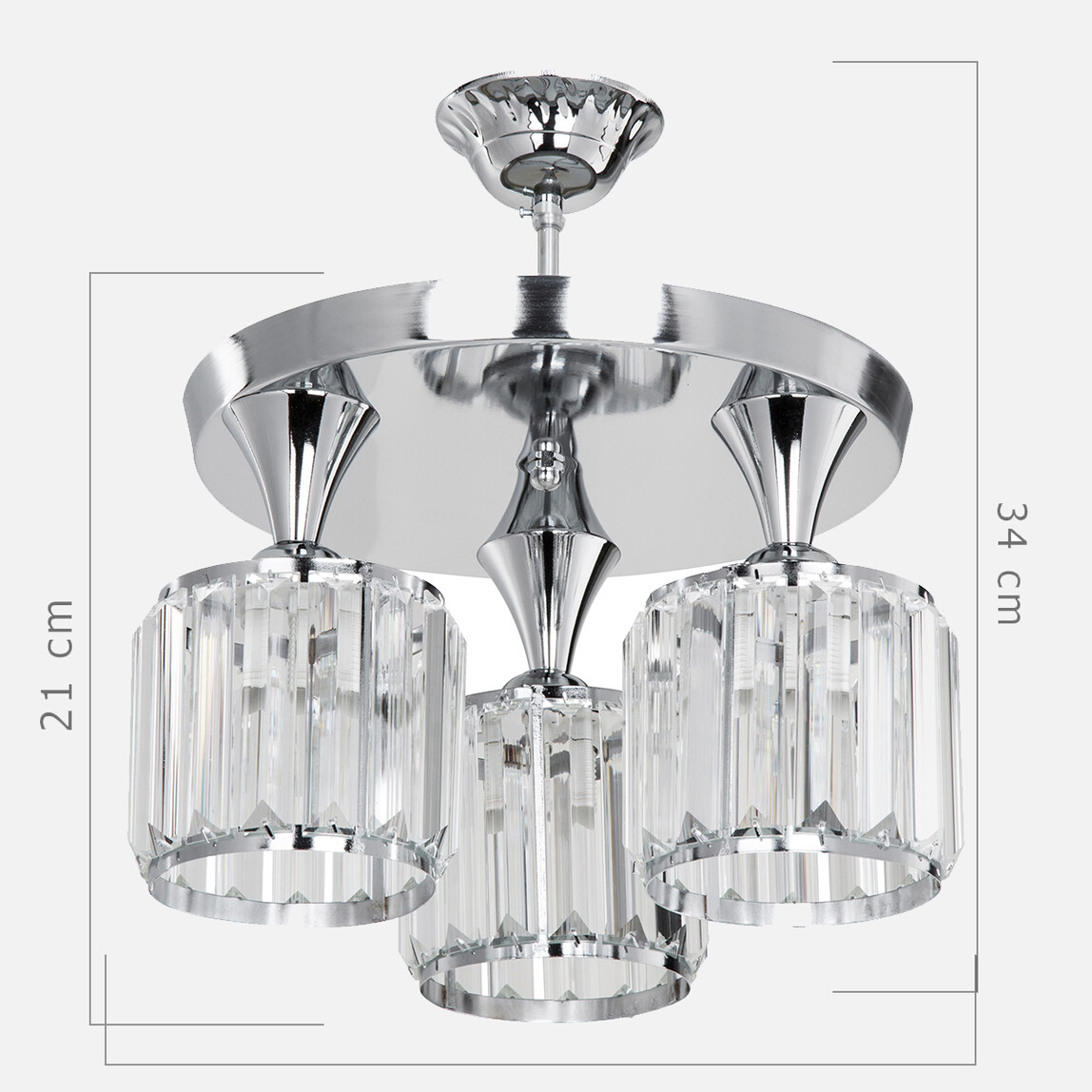    Aytaç Plafonyer 3'lü Krom E-27 Duy  