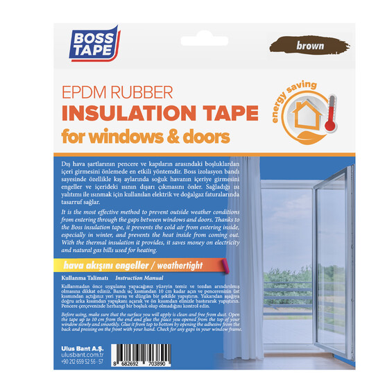 Boss Tape Epdm Kare Kahverengi 5 x 15 mm 5 m