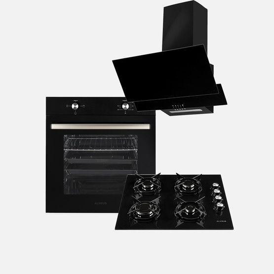 Alveus Eko Ankastre Set Siyah