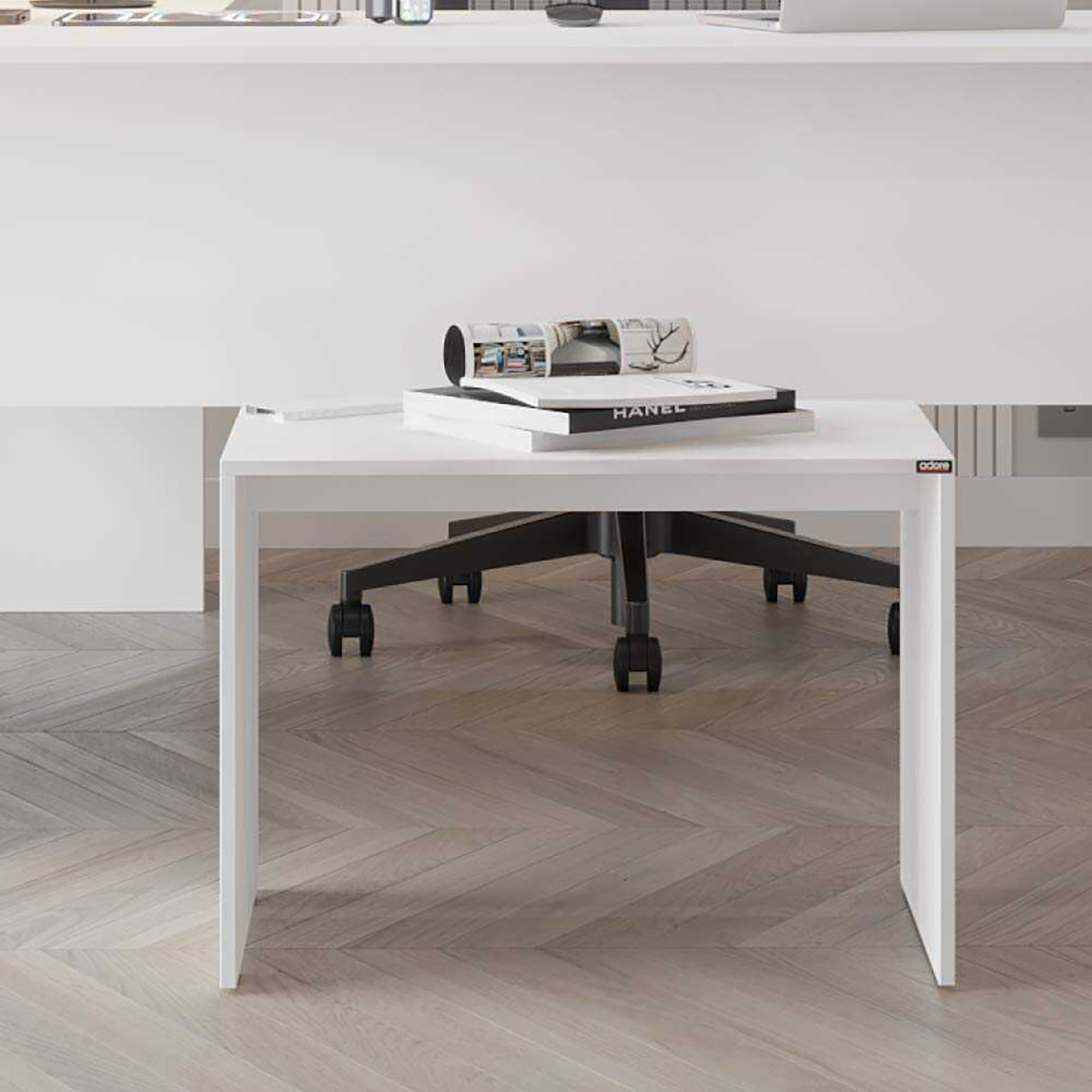    Adore Rio Yonga Levha Dikdörtgen Yan Sehpa - Diamond Beyaz  