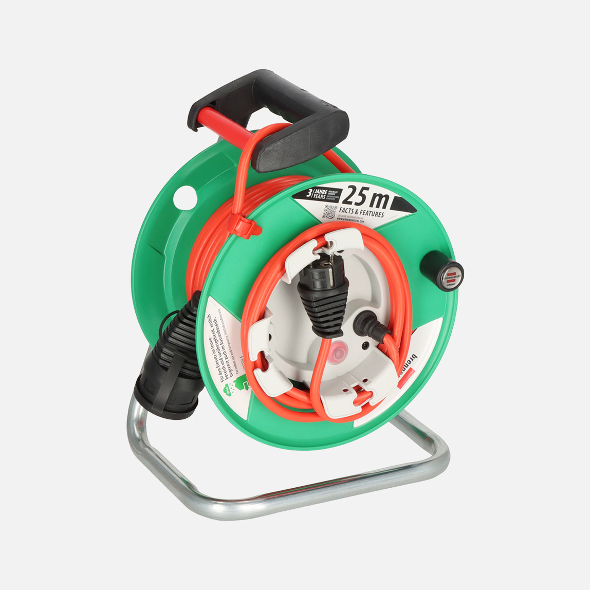    Brennenstuhl 3X1,5 25Metre Dış Mekan Kablolu Bahçe Makara  